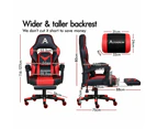 Executive Racing Gaming Chair Footrest Red