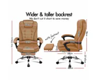 Executive Gaming Chair Footrest Pu Leather - Earl Pink