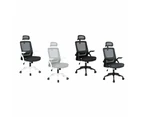 Adjustable Mesh Office Chair Head Armrests - All Black