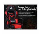 Executive Racing Gaming Chair Footrest Red