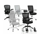 Mesh Executive Gaming Office Chair Recliner - Keldon - White Black