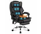 Executive Heated Massage Office Chair - Black