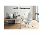 Mesh Executive Gaming Office Chair Recliner - Keldon - White Black