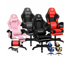 Extra Large Gaming Chair Footrest Pu Leather - Elite-Pink