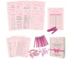 Dessie® 9 Girl Baby Shower Card Games Activity Kit with Pink Party Supplies & Decorations