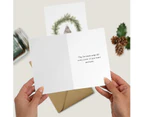 Dessie® 40 Unique Christmas Cards Boxed Set with Kraft Envelopes and Stickers 4” x 6” Variety