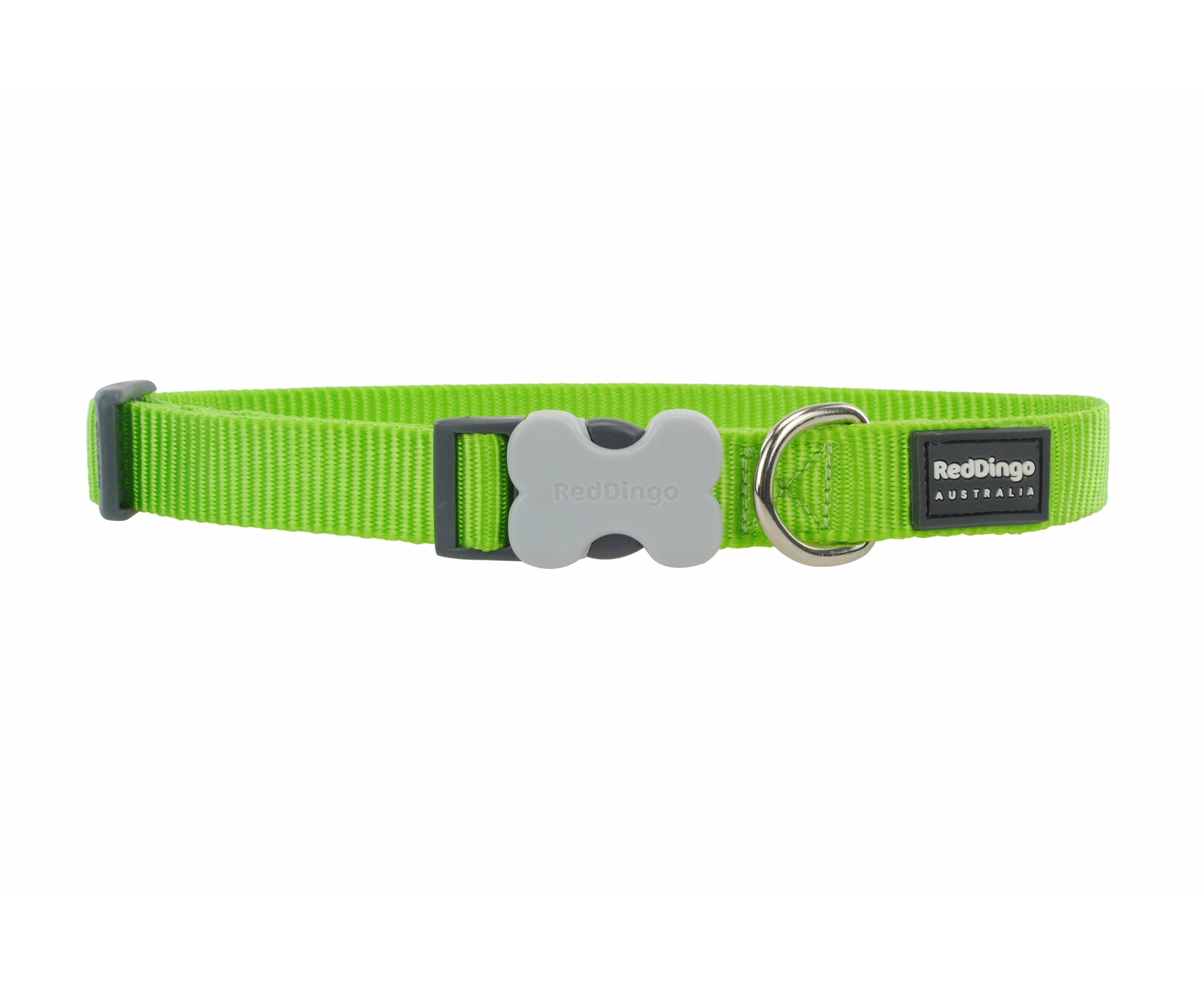 Red Dingo Dog Collar 25mm x 41-63cm - Lime Green