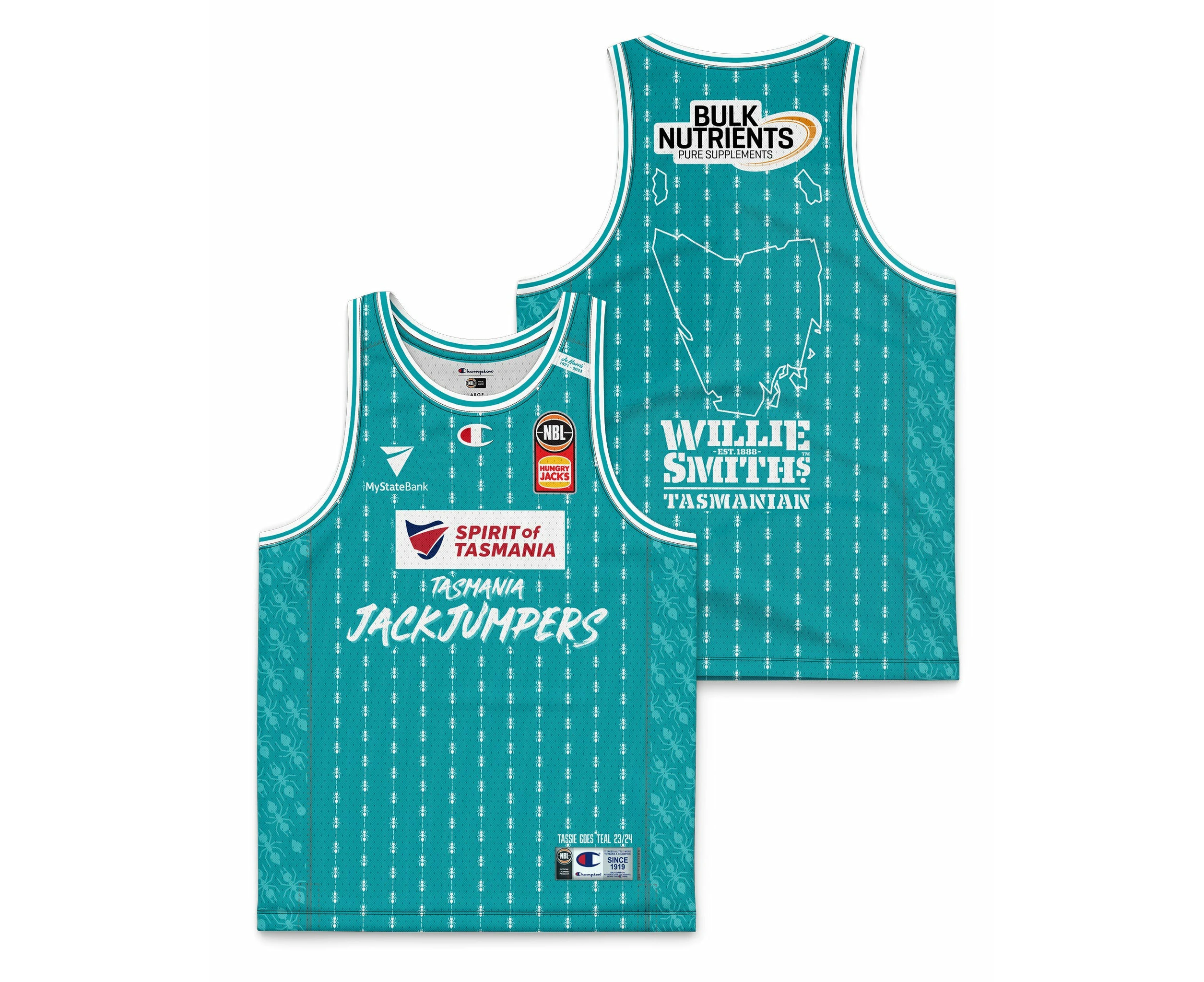 Tasmania JackJumpers 23/24 Teal Round Youth Jersey