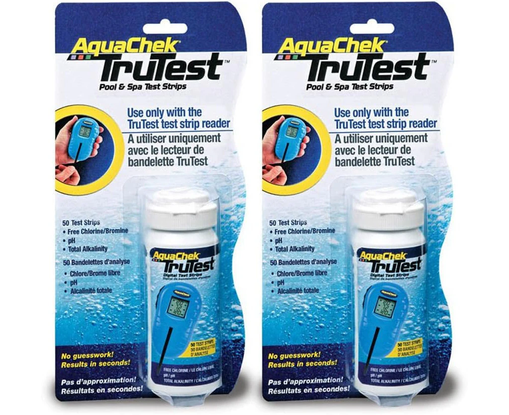 AquaChek TruTest Refill Test Strips - Digital Test Strip Reader Refill Strips - for Pool and Spa Water Testing - for Free Bromine, Free Chlorine, pH, and T