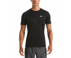 Nike Swim Men's Essential Short Sleeve Hydroguard Top - Black