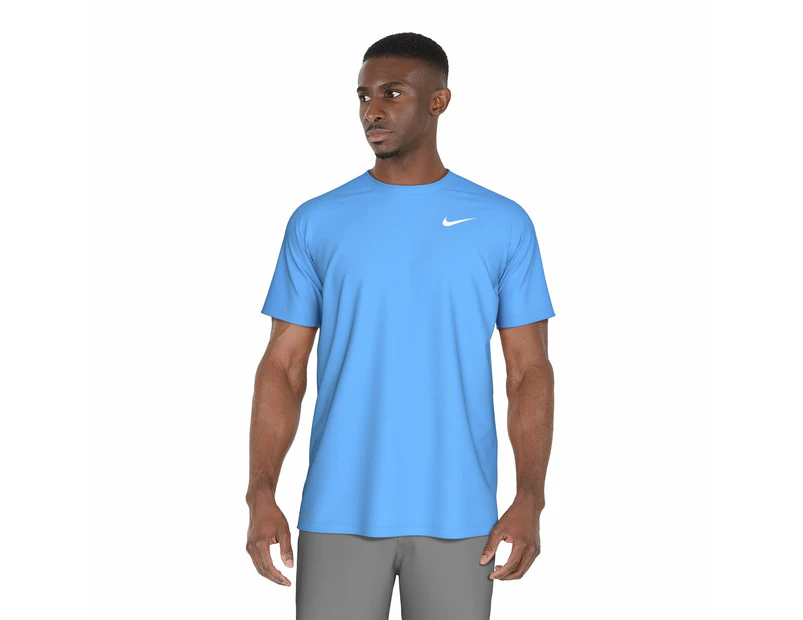 Nike Swim Men's Essential Short Sleeve Hydroguard Top - University Blue