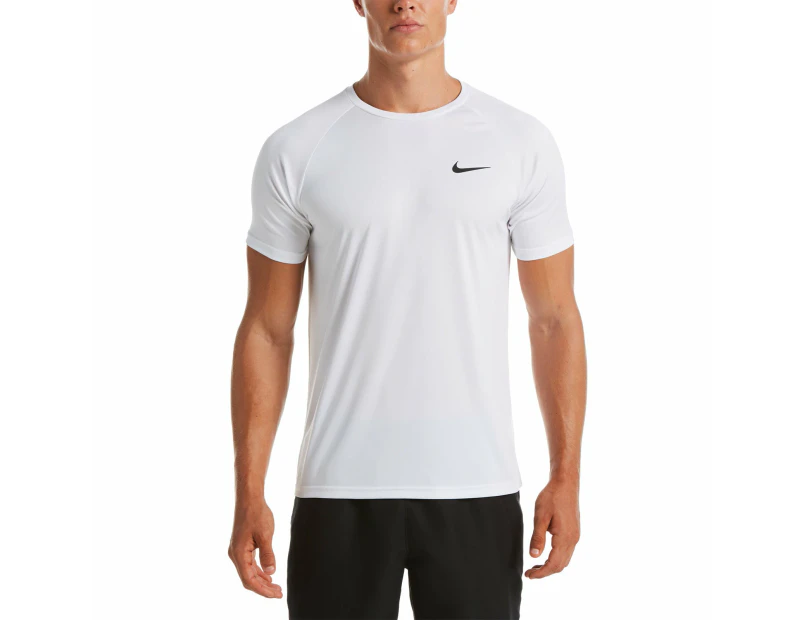 Nike Swim Men's Essential Short Sleeve Hydroguard Top - White