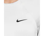 Nike Swim Women's Essential Long Sleeve Hydroguard Top - White