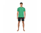 Nike Swim Men's Heather Short Sleeve Hydroguard Top - Stadium Green