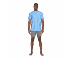 Nike Swim Men's Heather Short Sleeve Hydroguard Top - University Blue