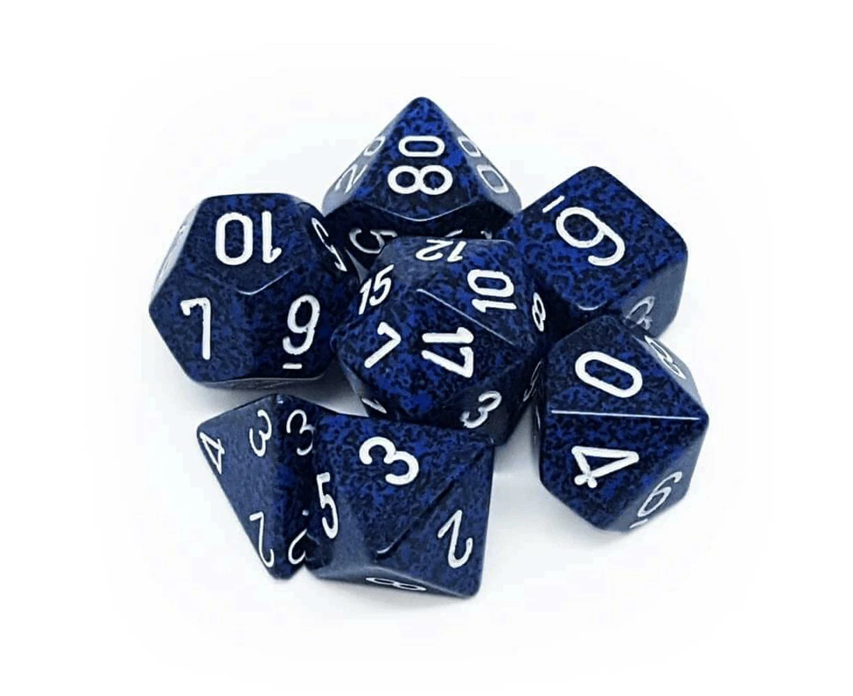 Polyhedral Dice - 7D Speckled Stealth Set