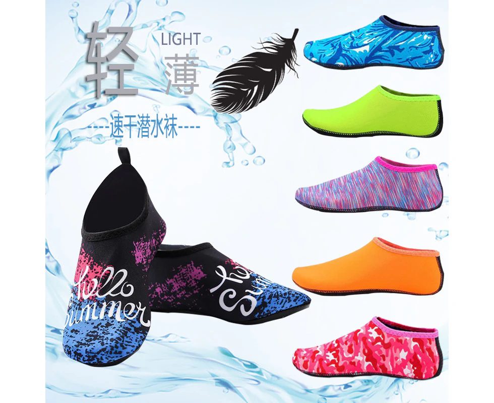 Factory Direct Sales Beach Shoes, Socks, Snorkeling Shoes, Diving Equipment, Beach Socks, Non-Slip, Quick-Drying, Swimming, Diving And River Shoes