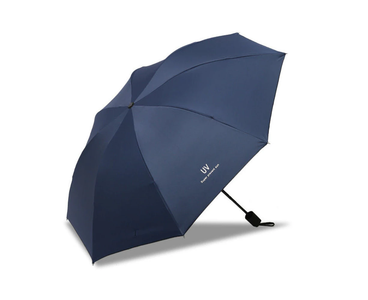 Umbrella Windproof Travel Umbrella Compact Folding Reverse Umbrella,Navy Blue