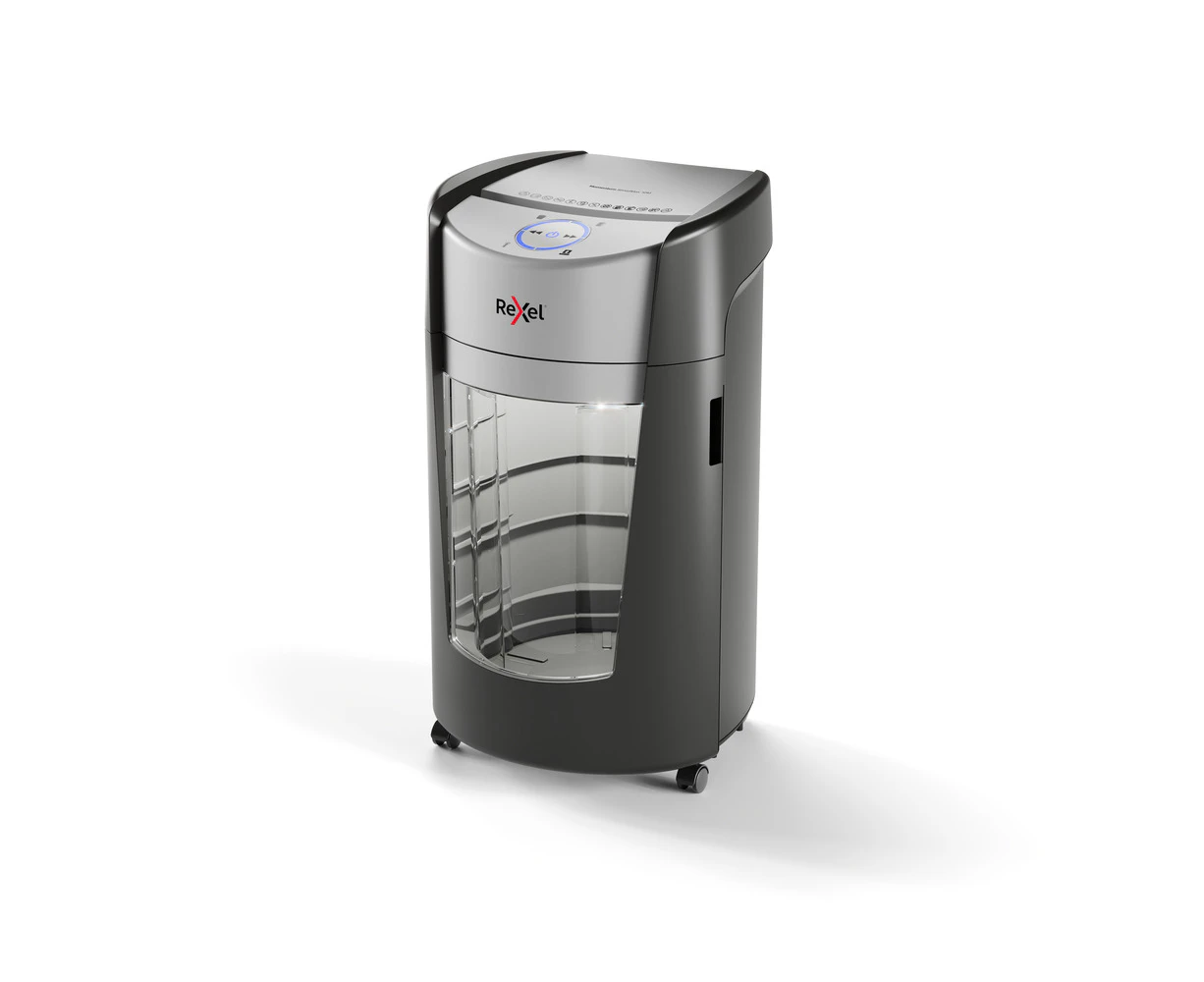 Rexel Momentum Shredmax Manual Feed Shredder Cross 15X with Round Rotating Bin