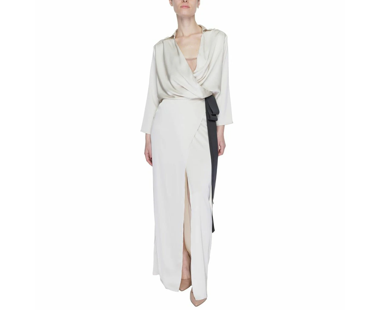 Sandro Ferrone Beige Polyester Dress