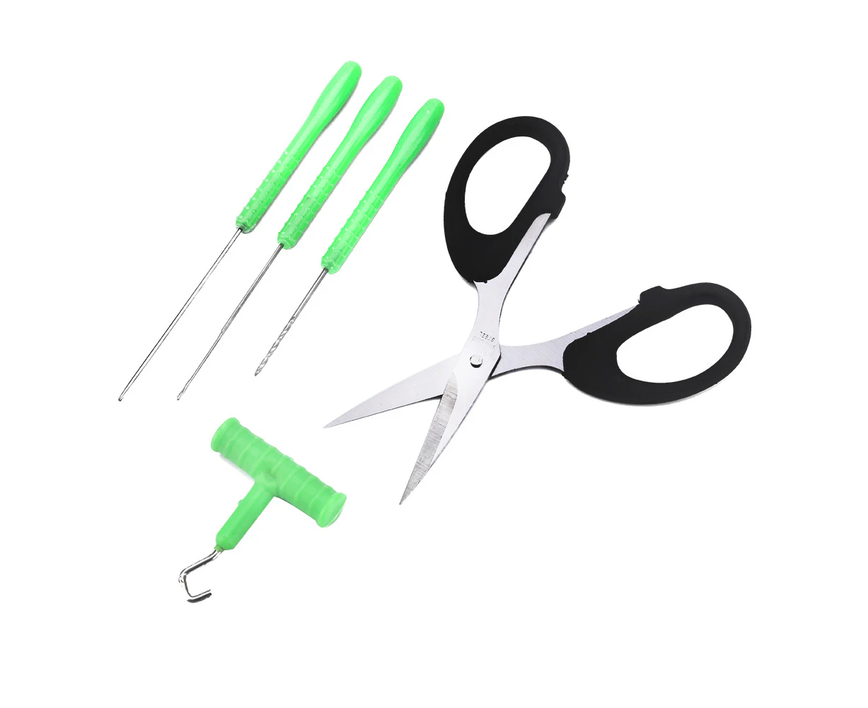 Fishing Baiting Rig Tool Set Bait Needle T Handle Knot Puller And Scissor Tackle Rigging Tool