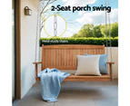 Gardeon Porch Swing Chair With Chain Outdoor Furniture Wooden Bench 2 Seater