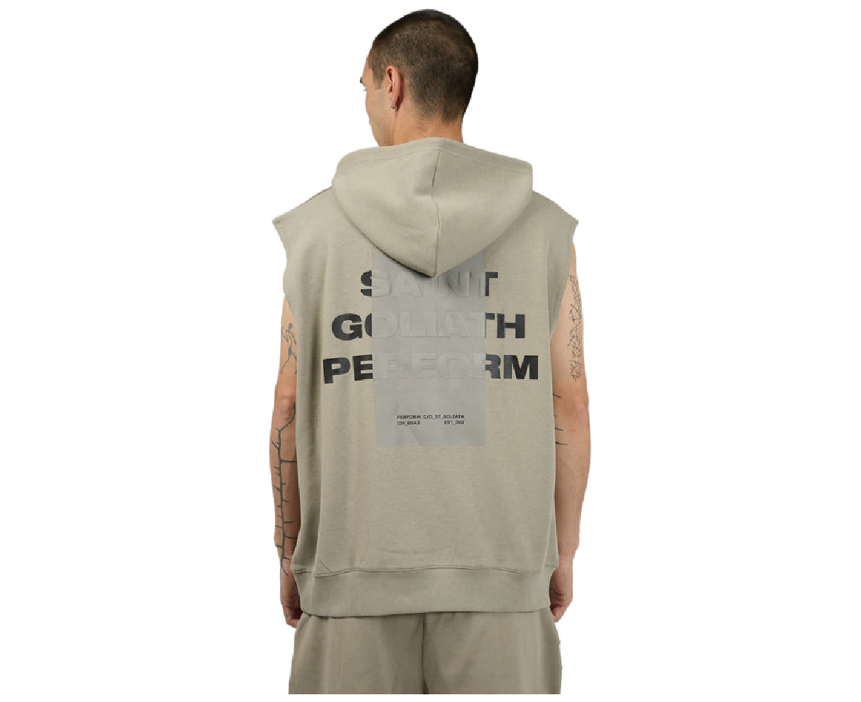 St Goliath | Gains Hooded Muscle Grey