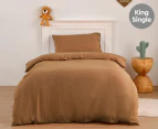 Daniel Brighton Kids Micro Luxe King Single Bed Quilt Cover Set - Rust