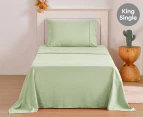 Daniel Brighton Kids Micro Luxe King Single Bed Sheet Set - Sage