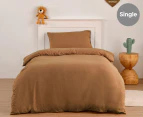 Daniel Brighton Kids Micro Luxe Single Bed Quilt Cover Set - Rust