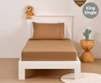 Daniel Brighton Micro Luxe King Single Combo Fitted Sheet Set - Rust