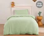 Daniel Brighton Kids Micro Luxe King Single Bed Quilt Cover Set - Sage