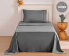 Daniel Brighton Kids Micro Luxe Single Bed Sheet Set - Charcoal