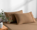 Daniel Brighton Micro Luxe King Single Combo Fitted Sheet Set - Rust