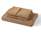 Daniel Brighton Kids Micro Luxe Single Bed Combo Fitted Sheet Set - Rust