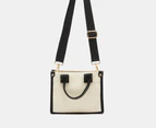 Tony Bianco Zeddie Canvas Mini Tote Bag - Coconut/Black