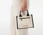 Tony Bianco Zeddie Canvas Mini Tote Bag - Coconut/Black