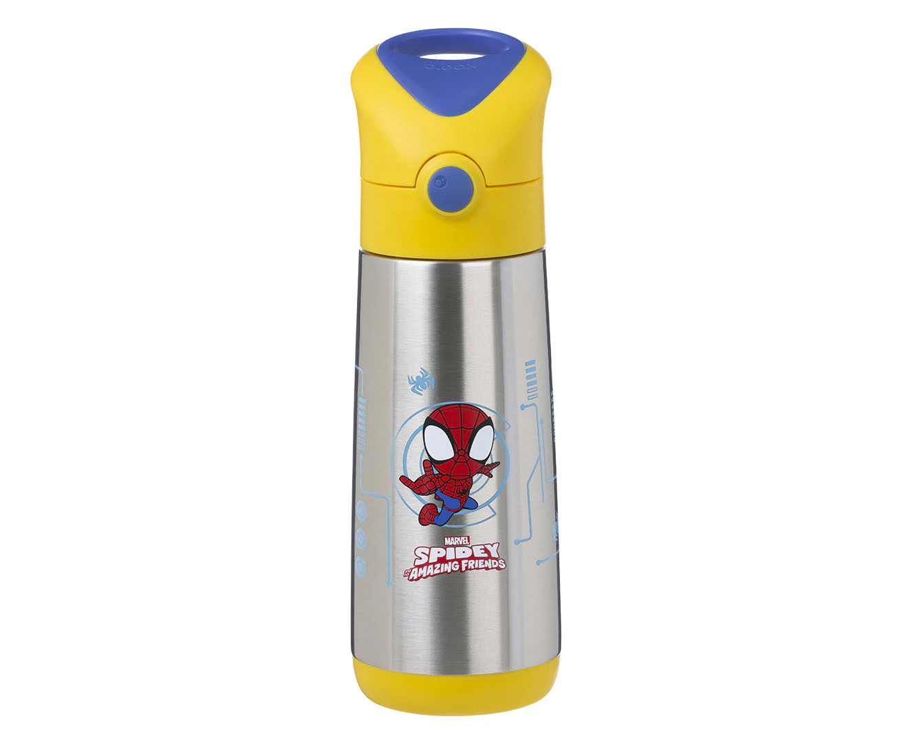 Marvel Spidey x b.box 500mL Insulated Kids' Drink Bottle - Blue/Yellow