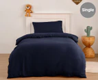 Daniel Brighton Kids Micro Luxe Single Bed Quilt Cover Set - Navy