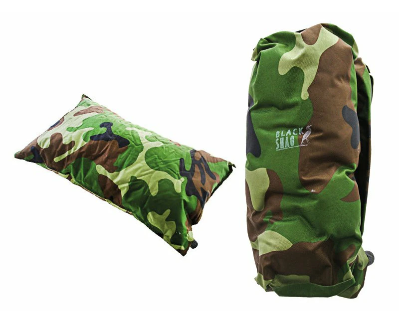 Black Shag Outdoor Pillow Camo 42x28x10cm