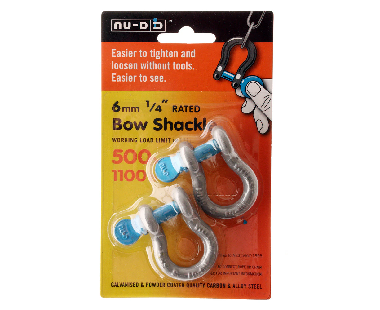 Nu-D Bow Shackle 6mm Qty 2