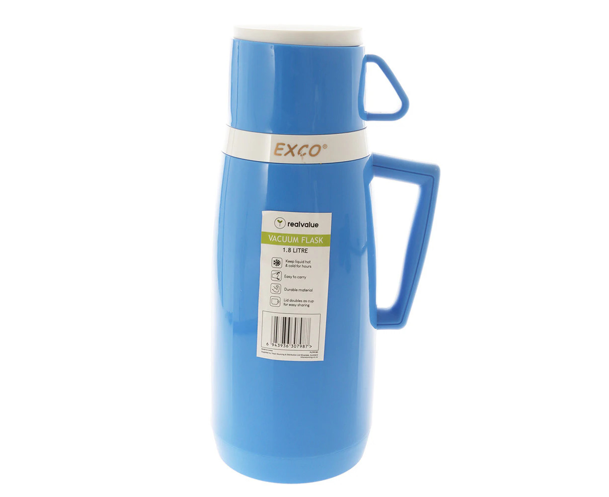 Real Value Vacuum Flask 1.8L Blue