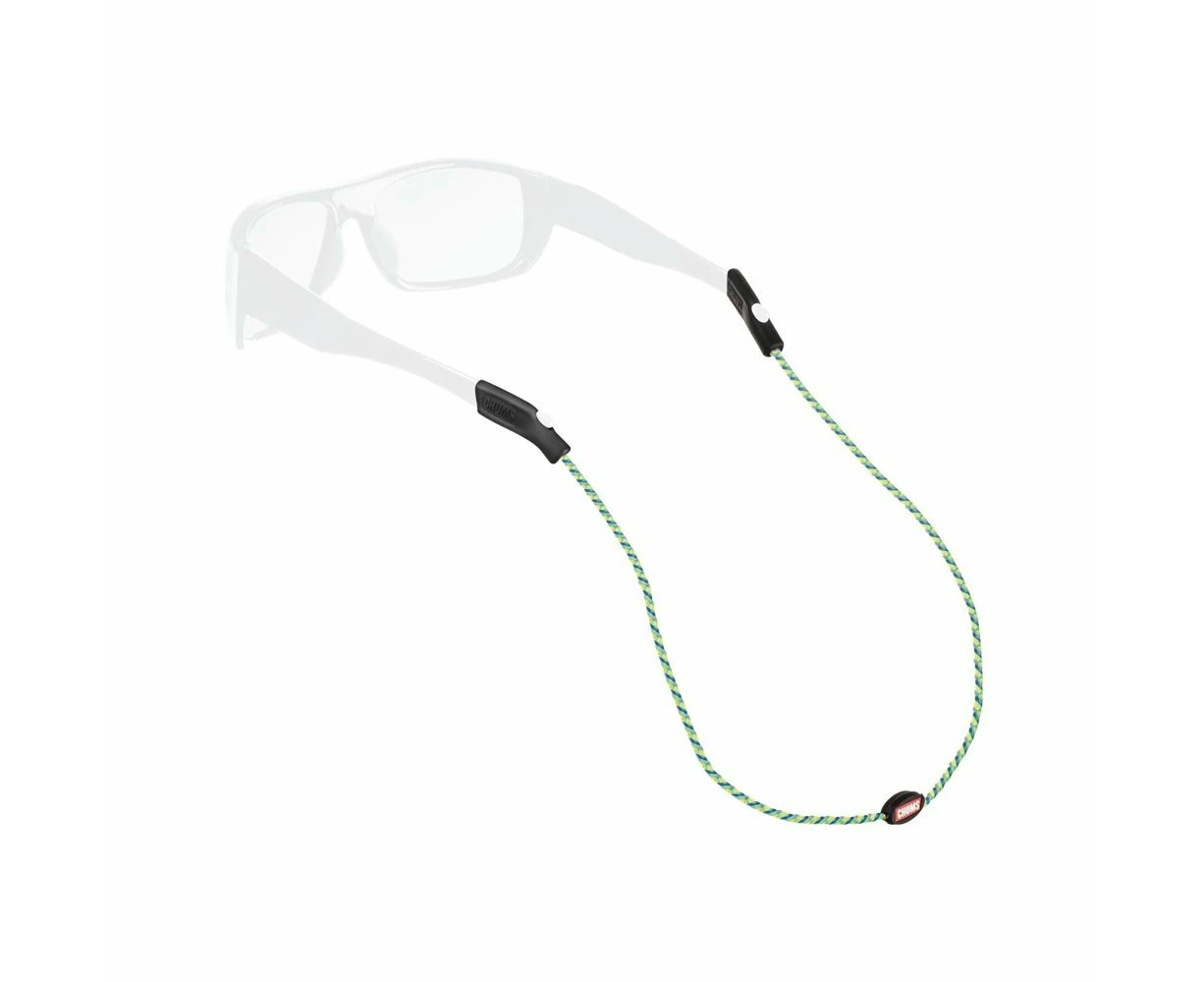 Chums Mariner Fishing Line Sunglass Strap Navy/Neon Green