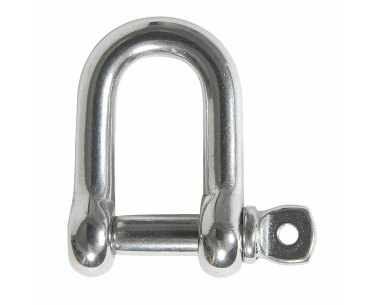 Stainless Steel D Shackle with Captive Pin 10mm