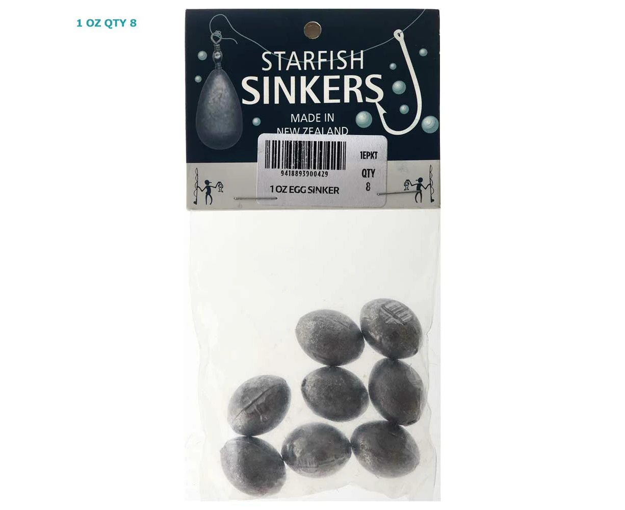 Starfish Egg Sinkers 1oz Qty 8