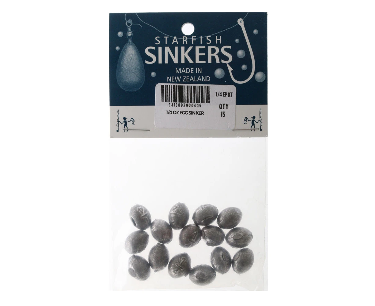 Starfish Egg Sinkers 1/4oz Qty 15