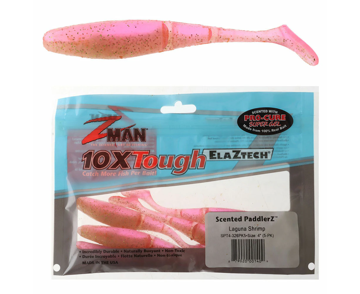 Z-Man PaddlerZ Scented Soft Bait 10cm Laguna Shrimp