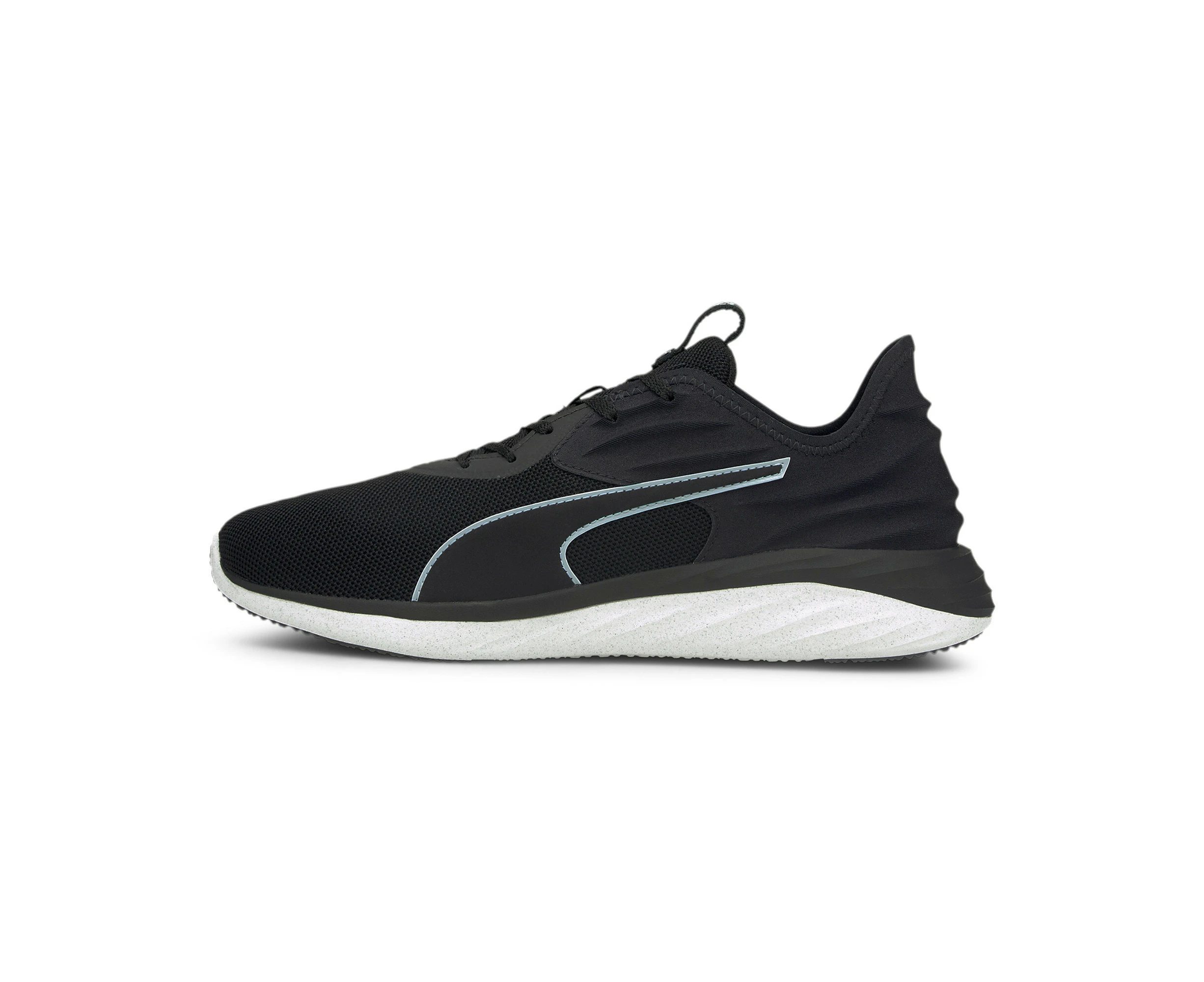 PUMA MENS BETTER FOAM EMERGE 3D RUNNING SHOES - PUMA BLACK / BLUE FOG