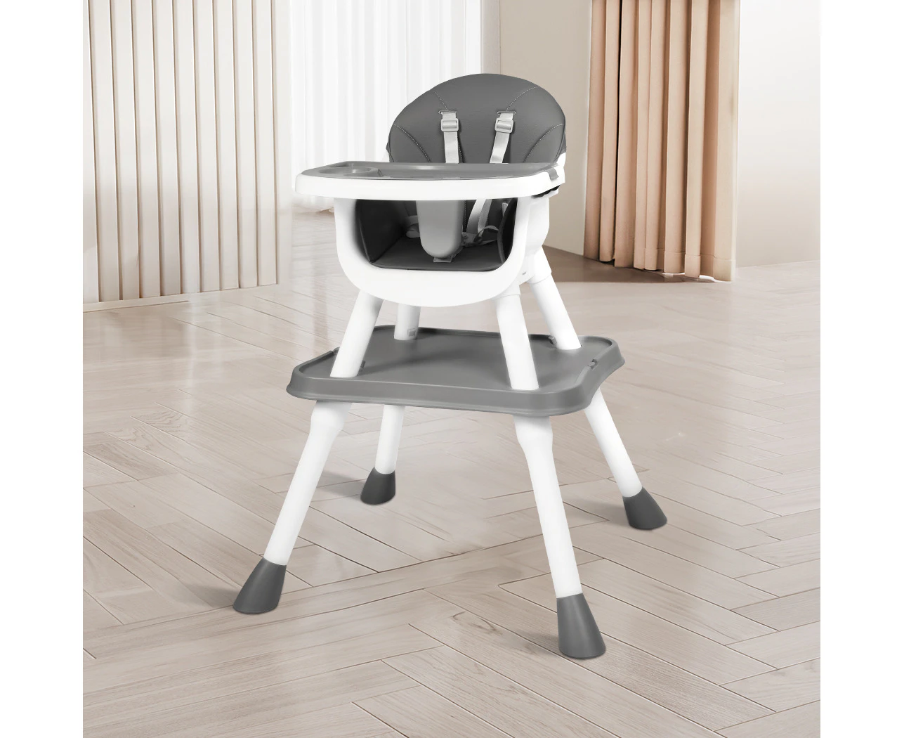 Bopeep Baby High Chair 8-In-1 Removable Seat and Trays Eat Play Learn Table