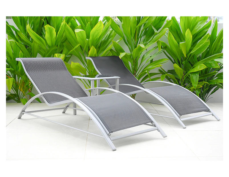 Noosa 3 Piece Sunlounge Setting